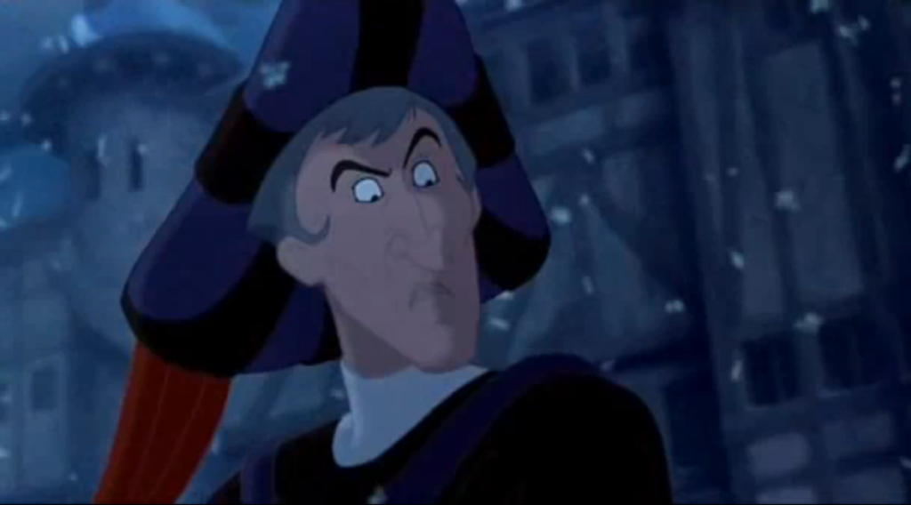 17 Favorite Scary Movie Characters by Reddit User - Judge Claude Frollo (The Hunchback of Notre Dame)