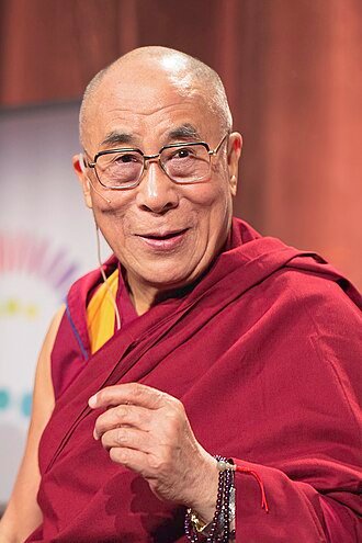 12th in the list of 13 famous monks - The Dalai Lama in 2012