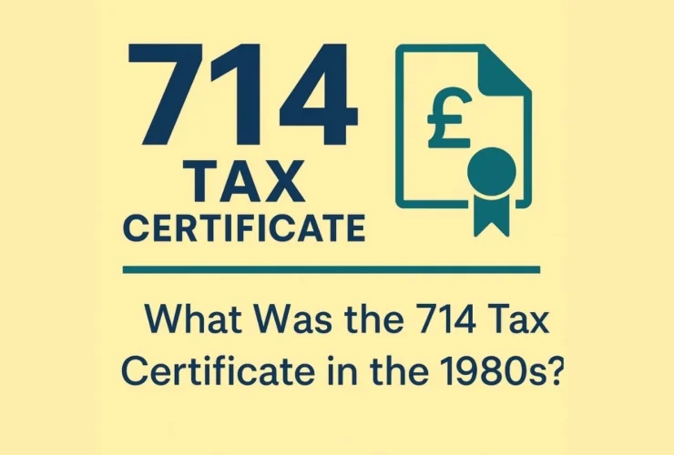 714 Tax Certificate UK 1980s