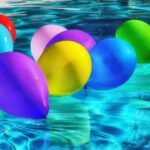 Balloons, Colorful, Swimming pool