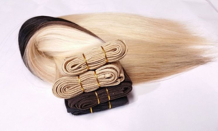 Clip in hair extensions