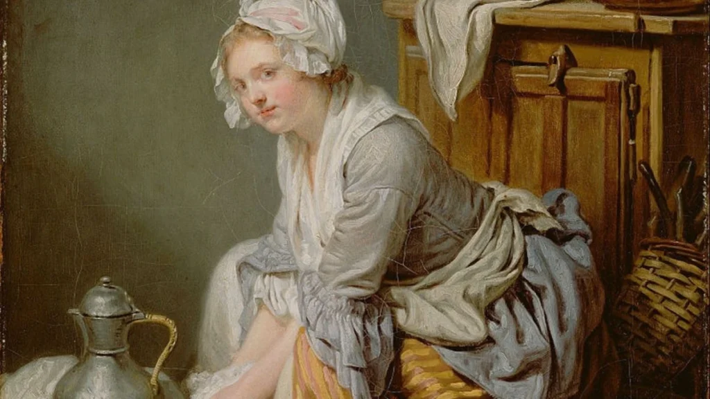 Portrait of a young woman with a direct gaze and parted lips, symbolizing bold engagement with the viewer uncommon in 17th-century portraits where modesty was strictly valued.