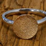 Mini Fingerprint Ring White Yellow Gold edited by trickligns.com