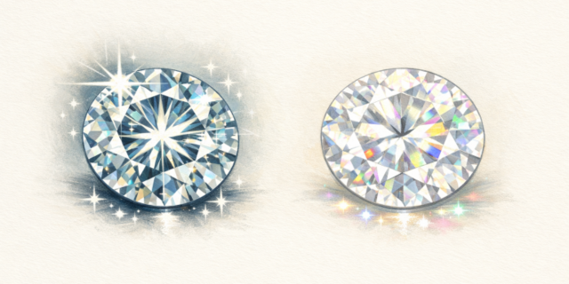 Moissanite vs. Cubic Zirconia comparison diamond image