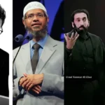 four different Muslim scholar with different beard length and Mustache
