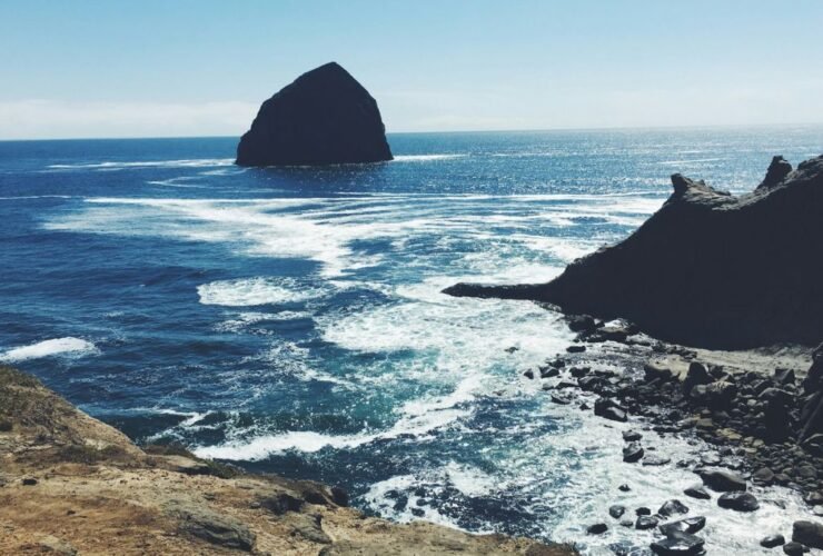 Rock formation in the sea near Pacific City