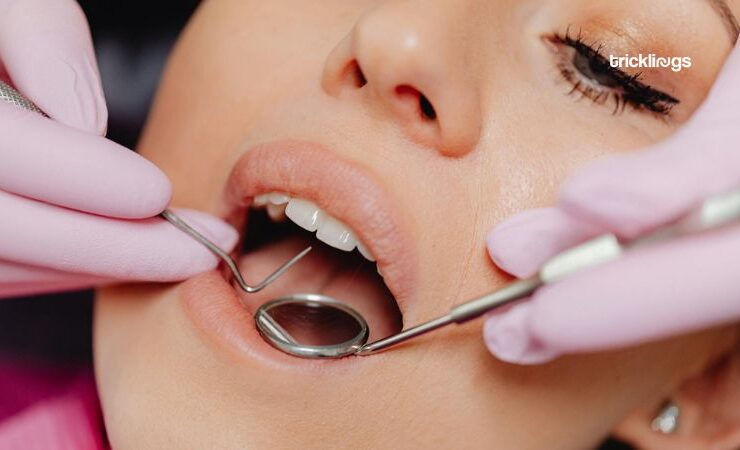 Woman getting Dental check up