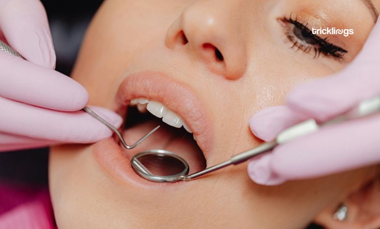 Woman getting Dental check up