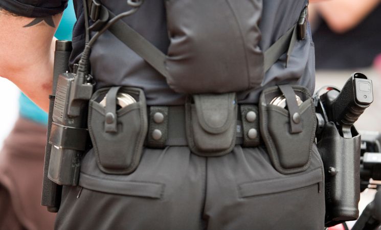 Police Belts with accessories Handcuffs, Radio