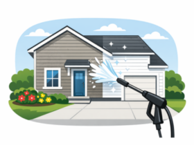 pressure washing for Curb Appeal and Property Value illustration