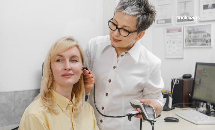 Patient having TMJ-Ear-Pain checkup