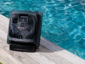 Aiper IrriSense Smart Sprinkler watering a garden lawn efficiently to reduce water waste.