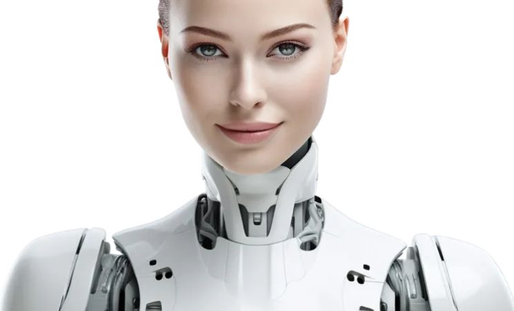 artificial intelligence-human like smiling wom