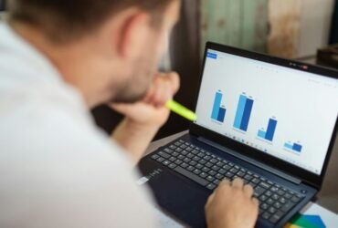 Business dashboard showing charts and analytics for incident reporting software
