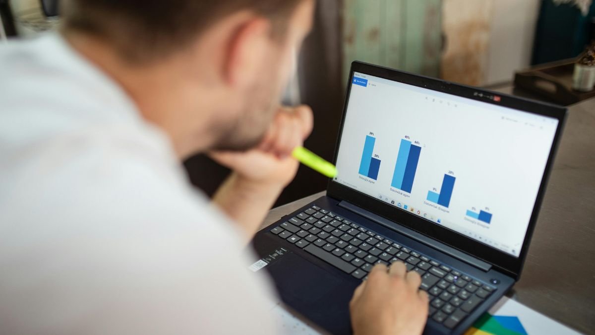 Business dashboard showing charts and analytics for incident reporting software