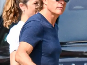 Ana de Armas (left) and Tom Cruise (right) in Vermont on July 27.