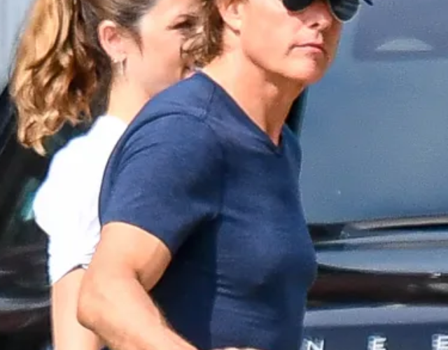 Ana de Armas (left) and Tom Cruise (right) in Vermont on July 27.