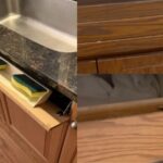 fake split kitchen drawer view