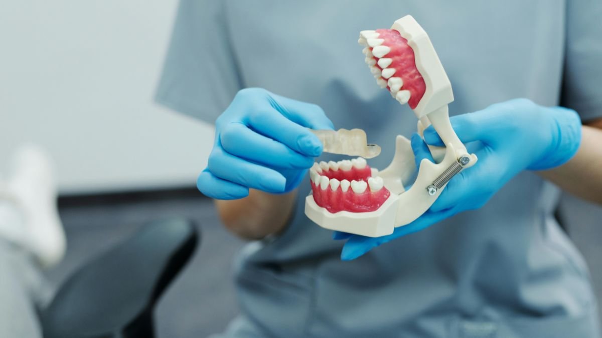 Person holding a dental model highlighting jaw discomfort awareness