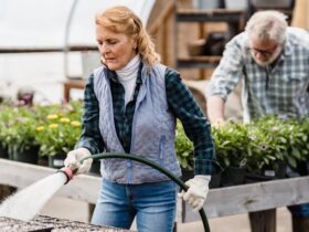 Photo by Greta Hoffman - Senior couple working in greenhouse