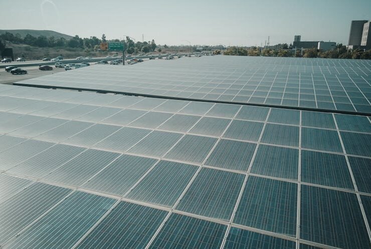 olar panel array capturing sunlight, highlighting the versatility and benefits of flexible solar panels.