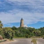 Peaceful house on Bald Head Island under a blue sky