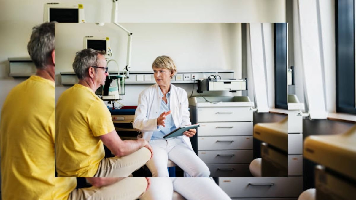 Doctor talking to a patient during a medical appointment