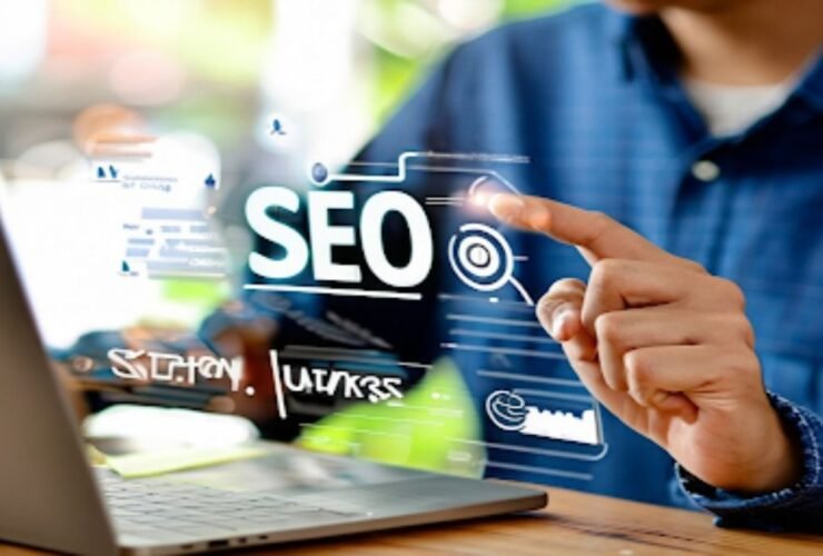 Professional team analyzing digital marketing data for an SEO Orlando company.