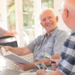 Elderly woman receiving live-in care at home